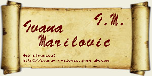 Ivana Marilović vizit kartica